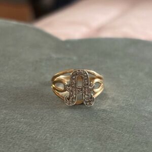 Vintage Retro Inital “A” Ring 14k